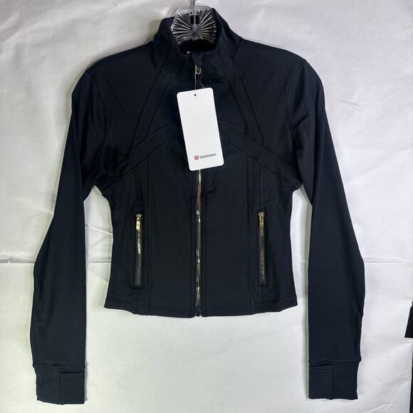 Lululemon Jackets & Blazers - Lululemon Define Jacket Nulu Black and Gold Zippers Size 6 New With Tags
